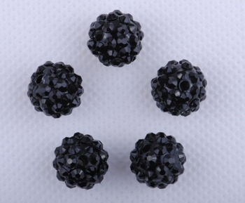 Black Resin bracelet Ball  14mm