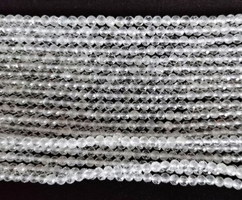 100% natural Clear rock crystal quartz round faceted 4mm AAA