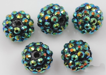 Green Resin bracelet Ball 16mm