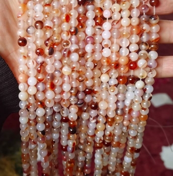 carnelian round 6mm AAA D