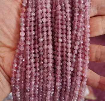 clearance--D100% natural genuine strawberry quartz round faceted about 5mm AAA
