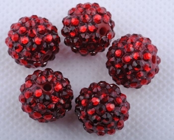 Red Resin bracelet Ball 16mm