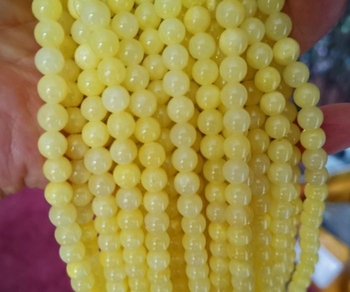 bright yellow Malaysian jade round 06mm AAA