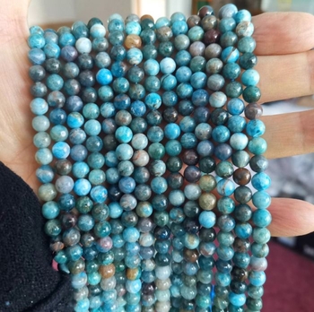 100% natural Blue Apatite round 6mm-6.5mm AAA