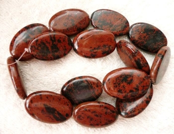 brown Multi-Colour Obsidian oval 30x20mm AAA