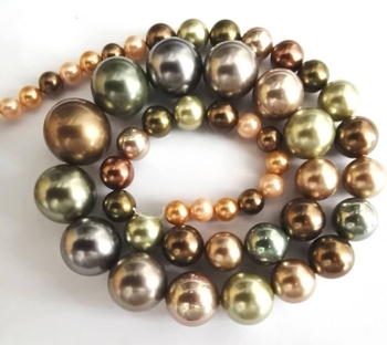 Multiple south sea shell Pearl graduated round 6mm-16mm AAAA