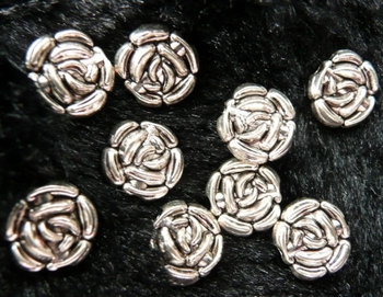 tibetan silver flower spacer 10x10x4mm AAA