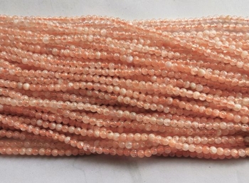 100% natural Sun Stone sunstone round 3.5-4mm AAA