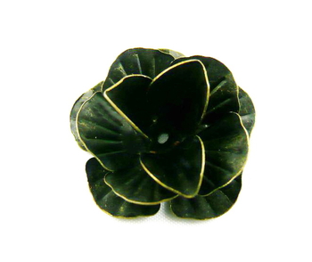anitque bronze copper blank  flower pendant tray 30mm