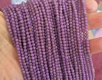 clearance--L 100% natural purple phosphosiderite round about 3mm-3.5mm AAA