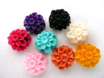 Mixed reformed Coral Dahlia flower 10mm