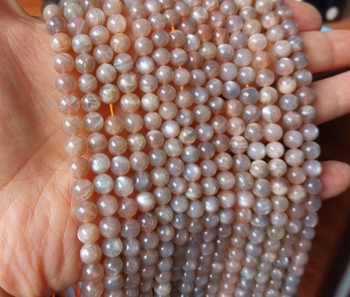 100% natural genuine sunstone round 6mm AAA+