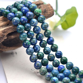 Natural Lapis Lazuli Chrysocolla Gemstone Round 10mm AAA blue green