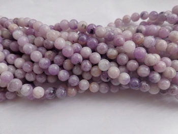 D 100% NATURAL lilac KUNZITE round 08mm AAA purple
