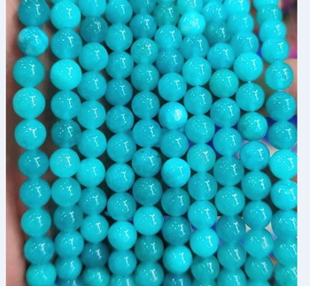 imitation of Rassian amazonite round 08mm AAA blue green jade