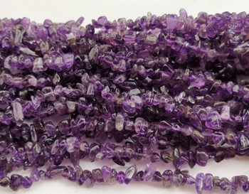 31'' 100% natural Amethyst nuggets chips about 10x6mm AAA