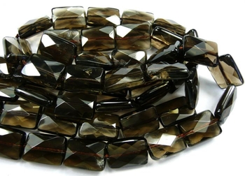 Smokey quartz rectangle faceted 18x13mm AAA--