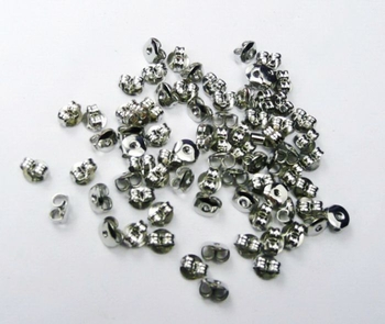 white metal plated copper earing backs