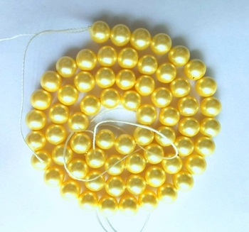 high quality Yellow south sea shell Pearl round 06mm AAA
