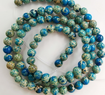 genuine e blue sea sediment Jasper round 04mm AAA Imperial treated natural