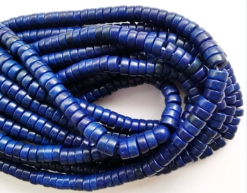 lapis blue howlite heishi Rondelle 6x3mm AAA