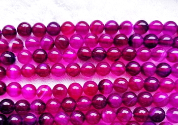 Dark P Pink Agate round 08mm AAA