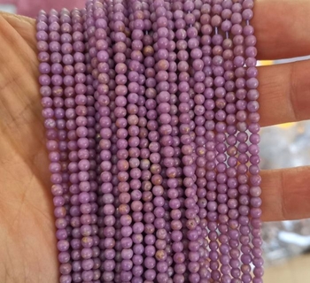 clearance--L 100% natural purple phosphosiderite round about 3.5mm AAA