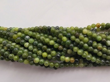 D olive green Malaysian jade round 04mm AAA