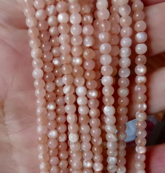 Sun Stone sunstone round 4mm-4.5mm orange Y AAA++