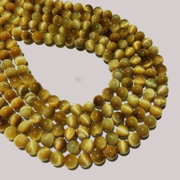 high quality golden gold Tigers eye round 06mm AAA