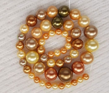 Multiple south sea shell Pearl graduated round 6mm-12mm AAAA