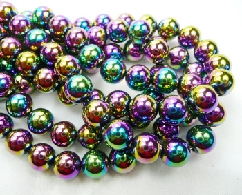 Rainbow Hematite round 04mm AAA