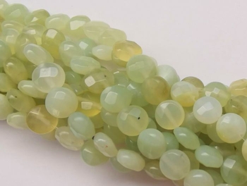 clearance--100% natural Serpentine coin faceted 8mm AAA green yellow