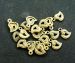 anitque gold Plated tibetan silver spacer heart 16x14mm
