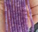 D lav purple agate rondelle faceted 4x3mm AAA
