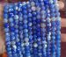 Dark Blue Fire Agate round faceted 08mm AAA