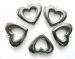 Hematite circle Heart pendant 25x22mm AAA