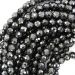 grey Hematite round faceted 08mm AAAA
