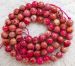L wine red pink genuine sea sediment Jasper round 06mm AAA Imperial treated natural jasper
