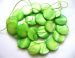 Light Green Mother of Pearl shell overlap coin 20mm AAA