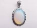 opalite oval pendant 50x40mm AAA