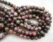 100% natural Rhodonite round 10mm AAA black pink