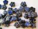 11 pieces snow flake stone Five Petal Flower Beads 20mm AAA black white