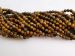 yellow brown Tigers eye round 4mm AAA--