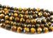 yellow brown Tigers eye round faceted 10mm AAA