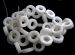 White Chinese jade round doughnuts circle 08mm AAA