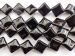Black Onyx puffy square diagonal 16mm AAA