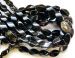 Black agate twist 16x10mm AAA
