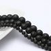 Black natural Volcanic Lava Rock Stone round 08mm AAA