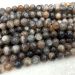 100% natural genuine grey balck sun stone sunstone round 6mm-6.5mm AAA